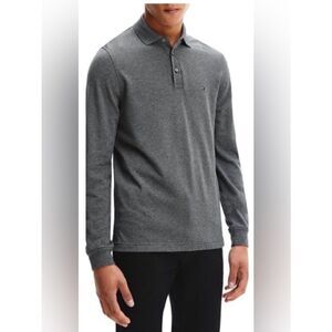 TOMMY HILFIGER 1985 MOULINE LONG SLEEVE MEN'S POLO SHIRT